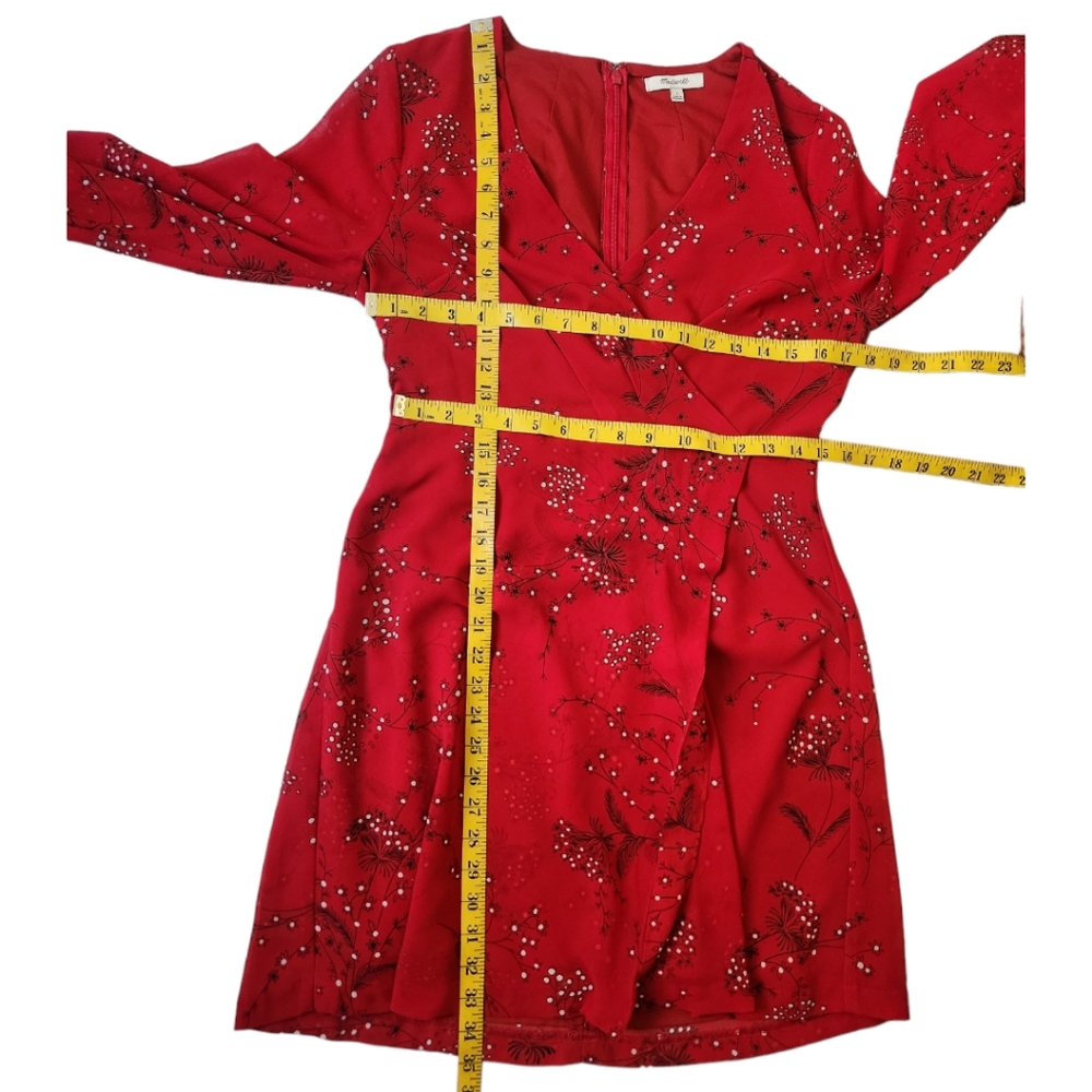 MADEWELL "Hazelwood" Faux Wrap Mini Dress - Size 6 - Picture 11 of 16
